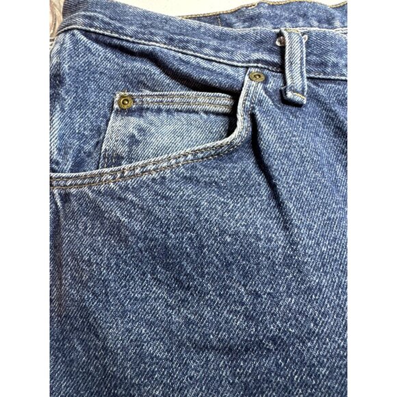Wrangler Authentic Premium Blue Blue Jeans Classic Five-Pocket Zipper Fly 36x28 - Picture 6 of 6